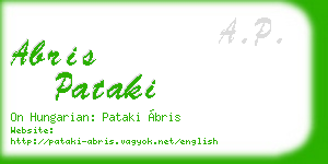 abris pataki business card